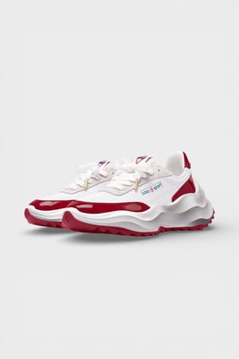 Zapatillas Casablanca Atlantis para Hombre Blanco/Rojo