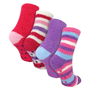 Paquete de 4 Pairs de Calcetines para Niñas - Cálidos, Suaves y Acogedores para el Invierno, Cómodos para el Día a Día
