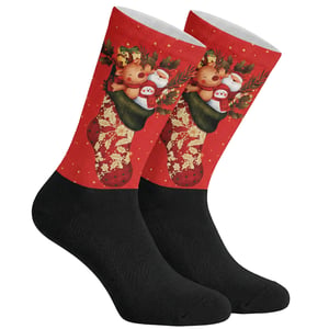 Calcetines Largos Divertidos Impresos para Hombres y Mujeres