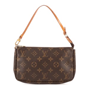 Louis Vuitton Accesssory Pouch  en Brown Latón Dorado