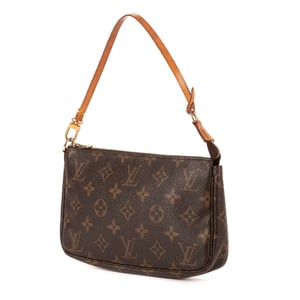 Louis Vuitton Accesssory Pouch  en Brown Latón Dorado