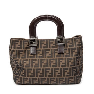Fendi Small Shopper Tote  en Brown Lienzo