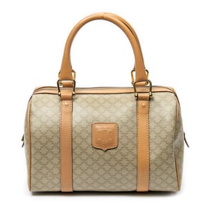 Celine Mini Boston  en Beige Lienzo recubierto