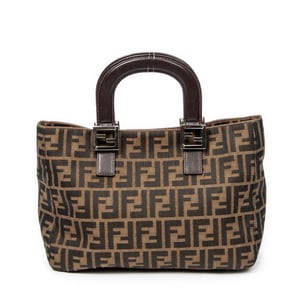 Fendi Small FF Open Tote  en Brown Lienzo