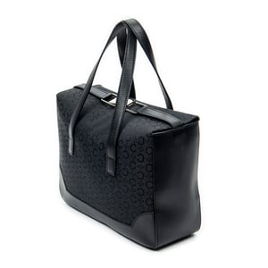 Celine Vintage Fold-Top Tote  en Black Lienzo
