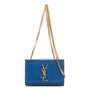 Yves Saint Laurent Kate Mini en Blue Cuero de ternero