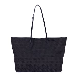 Fendi Zucchino Shopping Tote  en Marrón oscuro/Negro Cuero de ternero