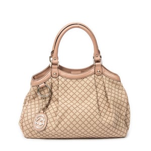 Gucci Small Sukey Tote  en Beige Lienzo