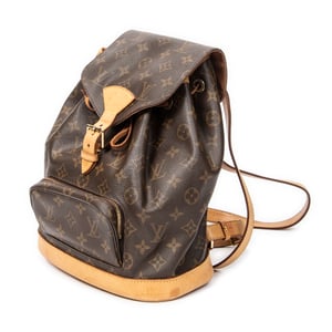 Louis Vuitton Montsouris MM en Brown Lienzo recubierto