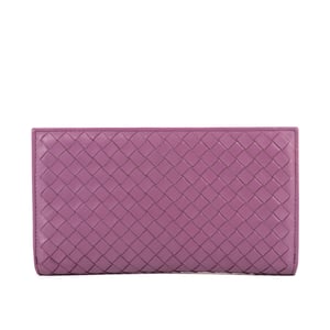 Bottega Veneta Intrecciato Wallet  en Púrpura Cuero de ternero