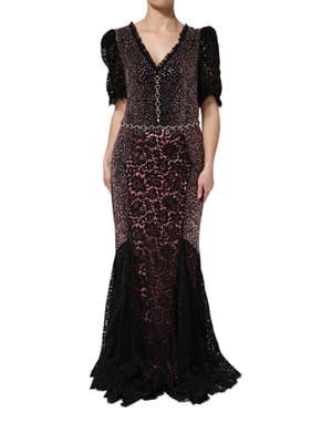 Vestido de Noche Con Encaje Embellecido