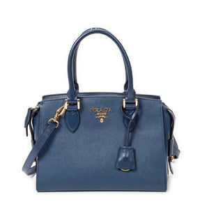 Prada Small Top Handle Crossbody  en Marina Cuero de ternero