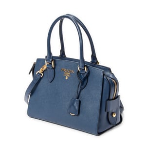 Prada Small Top Handle Crossbody  en Marina Cuero de ternero