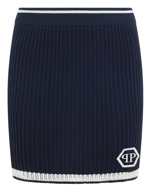Knitted Mini Skirt Hexagon