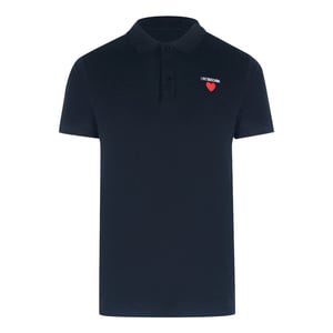 Polo Azul Marino Con Logo De Corazón De Love Moschino