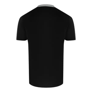 Camiseta Negra Con Estampado De Cachemira Y Logotipo De Love Moschino