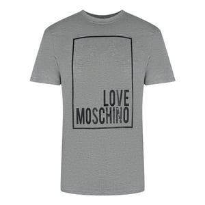 Camiseta Gris Con Logo De Love Moschino