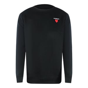 Suéter Negro Con Logo De Corazón De Love Moschino
