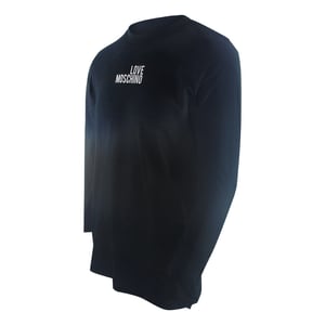 Camiseta Negra De Manga Larga Con El Logotipo De Love Moschino
