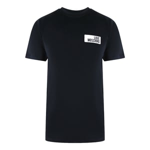 Camiseta Negra Con Logo En Bloque De Love Moschino