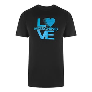 Camiseta Negra Con El Logotipo De Love Moschino