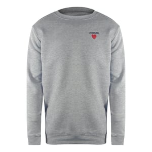Sudadera Gris Con Logo De Corazón De Love Moschino