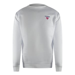 Sudadera Blanca Con Logo De Corazón De Love Moschino