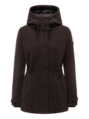 Chaqueta de entretiempo para mujer Navahoo Lächelstern con capucha efecto lana