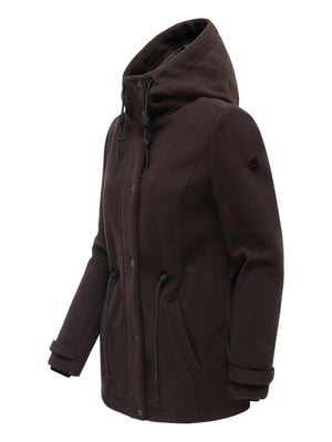 Chaqueta de entretiempo para mujer Navahoo Lächelstern con capucha efecto lana