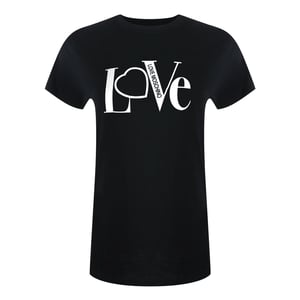 Camiseta Negra Con El Logotipo De Love Moschino