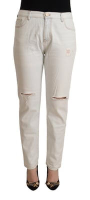 Jeans Rasgados de Novio Tono Claro