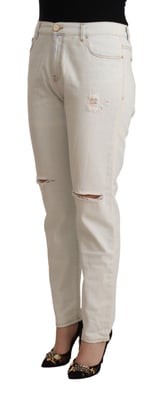 Jeans Rasgados de Novio Tono Claro