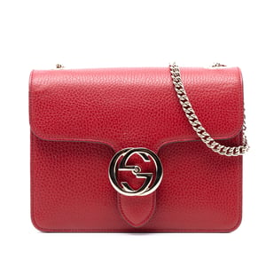 Cartera cruzada de piel de ternera de pequeño dólar de segunda mano con logo intrecciato G