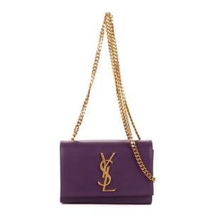 Yves Saint Laurent Kate Mini en Púrpura Cuero de ternero