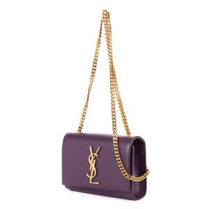 Yves Saint Laurent Kate Mini en Púrpura Cuero de ternero