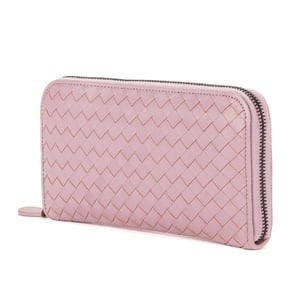 Bottega Veneta Zip-Around  en Pink Cuero de ternero