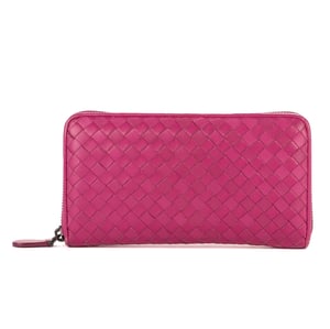 Bottega Veneta Zip-Around  en Pink Cuero de ternero