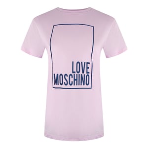 Camiseta Rosa Con Logo De Love Moschino