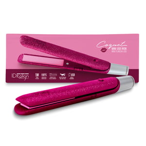 Mini plancha de pelo USB Coquete fucsia brillante