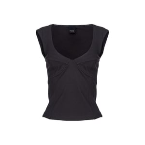 Top sin mangas de cuello cuadrado