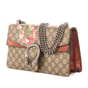 Gucci Blooms Dionysus Small en Beige/Borgoña Lienzo recubierto