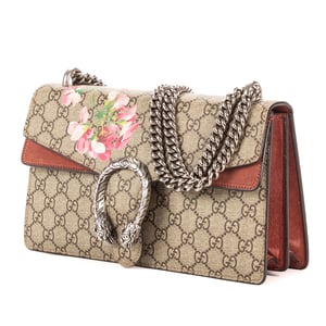 Gucci Blooms Dionysus Small en Beige/Borgoña Lienzo recubierto