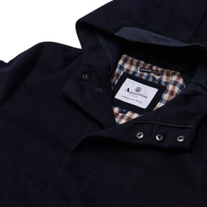 Abrigo Deportivo Con Capucha Aquascutum Active Wool Azul Marino
