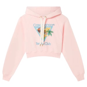 Sudadera Corta Con Estampado De Casablanca, Sudadera Rosa Pálido Del Afro Cubism Tennis Club