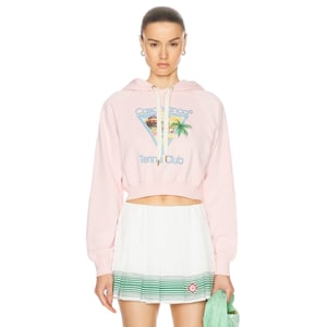Sudadera Corta Con Estampado De Casablanca, Sudadera Rosa Pálido Del Afro Cubism Tennis Club