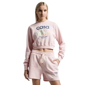 Sudadera Deportiva Rosa Con Estampado De Casablanca