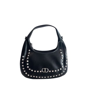Bolso de hombro de mujer Twinset negro de PU