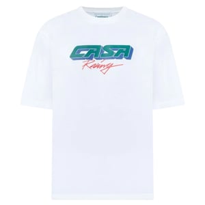 Camiseta Extragrande Con Estampado 3d De Casablanca. Camiseta Blanca De Casa Racing
