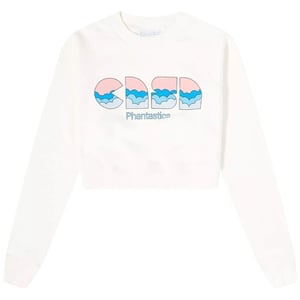 Sudadera Corta Blanca Serigrafiada Casablanca Casa Clouds