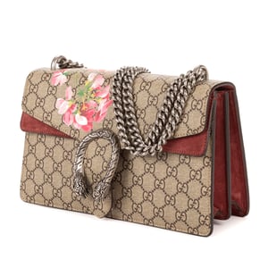 Gucci Blooms Dionysus Small en Beige/Borgoña Lienzo recubierto